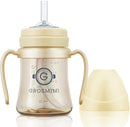GROSMIMI Spill Proof no Spill Magic Sippy Cup with Straw with Handle for Baby and Toddlers, Customizable, PPSU, BPA Free 6 oz (Butter) by TinyTreasures Baby Boutique