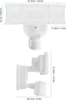 Olafus 75W Motion Sensor Outdoor Lights, 7000lm Motion Flood Light Dusk to Dawn, IP65 Waterproof LED Security Floodlights, 6500K Motion Detector Lights for Outside, White by GreenHaven Gardens