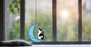 Black and White Cat Gifts，Cat Loss Sympathy Gift，Cat Memorial Gifts for Loss of Cat，Tuxedo cat Gifts，Cat Suncatcher，Stained Glass Cat Window Hanging by GreenHaven Gardens