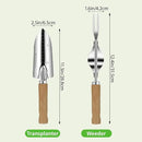 Garden Tool Set, 2 Pieces Stainless Steel Heavy Duty Garden Tools, Garden Kit with Ergonomic Wooden Handle, Durable Garden Tools for Gardening, Gardening Gifts for Women by GreenHaven Gardens