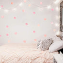 Pink Polka Dot Wall Decals 72 Pcs Watercolor Dots Wall Sticker for Kids Baby Girls Teens and Nursery Room (12 Sheets) by TinyTreasures Baby Boutique