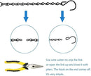 6 Pack 19.7Inches Black Hanging Chains, Garden Plant Hangers, for Bird Feeders, Billboards, Chalkboards, Planters, Lanterns, Wind Chimes and Decorative Ornaments