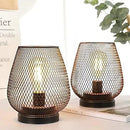 JHY DESIGN Set of 2 Metal Cage LED Lantern Battery Powered Cordless Accent Light with LED Great for Weddings Parties Patio Events for Indoors Outdoors by GreenHaven Gardens