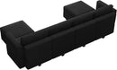 Belffin Modular Sectional Sofa with Reversible Chaises Velvet U Shaped Sectional Couch with Storage Seat Black by CozyNest Decor