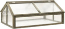 Firwood Garden Portable Wooden Greenhouse - Raised Flower Planter with 2 Roofs, Mini Greenhouse Cabinet for Outdoor Indoor Use, 44.8"x31.4"x19.6"/Gray by GreenHaven Gardens