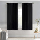 MIULEE Black Back Tab Blackout Curtains 63 Inches Long 2 Panels Set for Living Room Bedroom Privacy, Halloween Rod Pocket/Pinch Pleat Thermal Insulated Room Darkening Pleated Light Blocking Drapes by TinyTreasures Baby Boutique