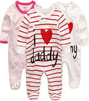Kiddiezoom Baby and Toddler Boys'Snug Fit Footed One-Piece Romper Jumpsuit Cotton Cotton Footed Outfit by TinyTreasures Baby Boutique