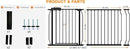 HOOEN 30" Tall Extra Wide Baby Gate for Doorways Stairs 62 to 67 Inch Large Long Pressure Monuted Dog Gate Black Tension Baby Gate Walk Through Safety Gate for Kids or Pets by TinyTreasures Baby Boutique