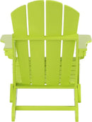 WO Home Furniture Adirondack Chairs Table Set of 3 PCS Outdoor Folding Chairs Coffee Table Weather/UV Resistant for Lawn, Garden, Bon Fire, Balcony (Lime) by GreenHaven Gardens