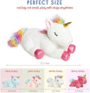 5 Pieces Unicorn Toys Stuffed Animals for Girls, 1 Mommy Unicorn with 4 Babies, Soft Plush Unicorn Toys Gifts for Girls 3 4 5 6 7 8 9 Years, Kids, Children, Christmas, Birthday, Valentine's by TinyTreasures Baby Boutique
