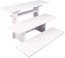 WANLIAN 3-Tier Straight Retail Table Display Stand, Portable Display Rack Shelves for Vendors, Craft Shows, Farmers Market, Pop Up Shop Countertop White Risers for Display, Soap, Candles, Tumblers by CozyNest Decor