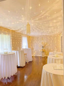 Lighting EVER 594 LED Curtain Lights, 20 x 10 ft Plug in Hanging Fairy String Lights, Wedding Party Backdrop Lights, Window Twinkle Lights for Wall, Patio, NOT Connectable (27 Strings, 9" Apart) by CozyNest Decor