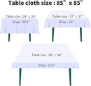Surmente Square Tablecloth for Square or Round Tables 100% Polyester 85x85 Inch Table Cloth for Weddings, Banquets, or Restaurants (Black) by CozyNest Decor