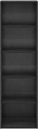 Furinno Luder Bookcase / Bookshelf / Storage Shelves, 5-Tier, Blackwood by TinyTreasures Baby Boutique