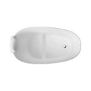 Nuvia 51-Inch Solid Surface Oval Freestanding Bathtub With Seat And Headrest (SAK61983) by SAKSBY WHOLESALE