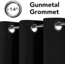 H.VERSAILTEX Thermal Insulated Grommet Blackout Curtains for Bedroom (2 Panels, 52 x 96 -Inch,Solid Black) by CozyNest Decor