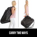 GORILLA GRIP Car Seat Travel Bag for Airplane Gate Check, Easy Carry Padded Backpack Bags Cover Carseats, Infant Baby Carriers and Toddler Booster Seats for Airport, Child Air Travels Essential, Black by TinyTreasures Baby Boutique