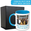 Personalized Mother's Day Coffee Mug, Custom Mum Photo Text 11 Oz Ceramic Mug, Customized Mom Gift Idea Picture Name Cup, Taza Cafe Personalizadas Fotos, Cute Gifts Mom Women Dad Men, Light Blue by TinyTreasures Baby Boutique
