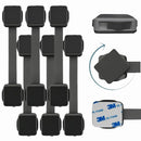 Cabinet Locks Baby Proofing (6-Pack Black) - Child Proof Cabinet Locks, No Drilling, Easy Installation, Adjustable & Reusable, Drawer Locks Baby Proofing by TinyTreasures Baby Boutique