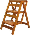 Wooden Step Stool for Adults/Folding stools Wood Step Ladder/Lightweight Step Stool/Folding Step Stool, Portable Ladder, Anti-Slip Ladder,high Chair,Step Chair by TinyTreasures Baby Boutique