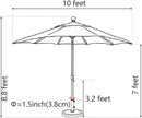 EliteShade USA 10-Year-Non-Fading 10Ft Market Umbrella Patio Umbrella Outdoor Table Umbrella with Ventilation, Forest Green by GreenHaven Gardens