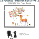 LitEnergy A2 LED Copy Board Light Tracing Box, Ultra-Thin Adjustable Artcraft LED Trace Light Pad for Tattoo Drawing, Streaming, Sketching, Animation, Stenciling (Silver) by TinyTreasures Baby Boutique