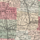 Vintage Map of Ohio 1861