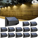 Brighter Solar Fence Lights,Solar Lights Outdoor Waterproof,Warm White and RGB 8 Colors,Dusk to Dawn Deck Light, Outdoor Lighting for Backyard/Railing/Wall/Step/Patio（12 Pack） by GreenHaven Gardens