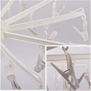 DurReus Foldable Clip Drip Laundry Hanger Portable Plastic Hanging Dryer with 20 Clips for Drying Cloth Diapers,Baby Clothes,Bras,Underwear,Hat,Gloves,Socks by TinyTreasures Baby Boutique