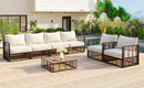 TOPMAX Modern Minimalist 7-Piece Metal Patio Sectional Sofa Set by HouseOfZazla