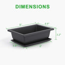 GROWNEER Bonsai Training Pots 3 Packs 9Inch with Drainage Humidity Trays, Bonsai Tree Starter Kits with 1 Repotting Mat, Growing Planter Set for Garden, Yard, Balcony, Office, Living Room by GreenHaven Gardens
