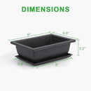 GROWNEER 6 Pack 9 Inch Bonsai Pots with Drainage Humidity Trays, Bonsai Tree Training Kits with 1 Repotting Mat, Plant Container Planter Growing Pot for Garden Outside Indoor by GreenHaven Gardens