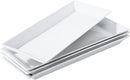 Rectangular Ceramic Serving Platters Set of 4, 14 inch Large Porcelain Serving Plates, White Appetizer Trays, Dishwasher Safe Plates for Steak, Charcuterie, Thanksgiving Turkey, Desserts by CozyNest Decor
