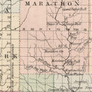 Vintage Map of Wisconsin 1861