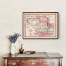 Vintage Map of New Mexico & Utah 1861