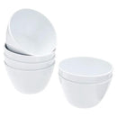Amazon Basics Round Melamine Bowl, 8 oz, White, 6 Piece Set (Previously AmazonCommercial brand) by CozyNest Decor