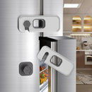 2x Child Kid Lock Fridge, Freezer, Cabinet Catch Baby Safety Lock Door Safe (Grey) by TinyTreasures Baby Boutique