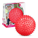 Edushape Original Sensory Ball for Baby - 7" Transparent Red, Enhances Gross Motor Skills for Kids 6 Months & Up by TinyTreasures Baby Boutique