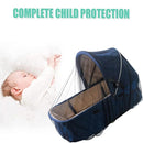 Baby Stroller Mosquito Net (2 Pack) - Durable Mesh Protection for Bassinets, Cradles, Playards, Pack N Plays & Portable Mini Cribs | Breathable Universal Fit Insect Barrier (Black) by TinyTreasures Baby Boutique