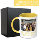 Personalized Mother's Day Coffee Mug, Custom Mum Photo Text 11 Oz Ceramic Mug, Customized Mom Gift Idea Picture Name Cup, Taza Cafe Personalizadas Fotos, Cute Gifts Mom Women Dad Men, Yellow by TinyTreasures Baby Boutique