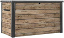 Outdoor Storage Box, Wood-Look Resin Deck Container, Indoor/Outdoor Storage, Ash Wood Brown (230 Gallon) by CozyNest Decor