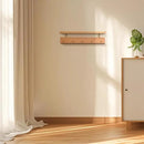 Shelf with Hooks, Solid Wood Bedroom Shelves for Wall, Wooden Coat Rack Wall Mount for Bathroom, Kitchen, Door Entryway (Beech, 30cm/11.81inch) by CozyNest Decor