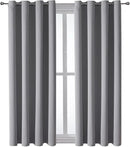 ChrisDowa Grommet Blackout Curtains for Bedroom and Living Room - 2 Panels Set Thermal Insulated Room Darkening Curtains (Light Grey, 52W x 45L ) by CozyNest Decor