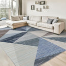 HOMFINE Washable Modern Area Rug - Geometric Style 6x9 Rugs for Living Room, Bedroom, Machine Washable Rug Soft Non Slip Non Shedding Area Rug - Blue, 6'x9' by TinyTreasures Baby Boutique