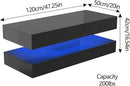 Uspeedy 47.3IN High Glossy LED Coffee Table,Modern Coffee Tables for Living Room,Living Rooms Tables,Large Living Room Furniture,APP LED Lights,Black/White Coffee Table for Livings Room (Black) by CozyNest Decor