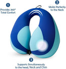 MOOB Neck Pillows for Kids, Traveling Gifts for Toddler & Children Toddler Neck Pillow for Carseat U-Shape Travel Pillow for Kids Dark Blue by TinyTreasures Baby Boutique