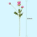 Artificial Silk Flowers Ranunculus Flower for Wedding Home Decoration 5 PCS Purple by CozyNest Decor