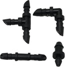 UOIENRT 110 PCS Irrigation Fittings, 1/4" Tubing with 50pcs Couplings, 20pcs Elbows, 30pcs Tees and 10pcs End Plugs for Drip or Sprinkler Systems by GreenHaven Gardens