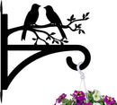 peacoblue Iron Plant Hangers Hooks for Outdoor Indoor Hanging Plants Flower Fern Pots Lantern Bird Feeder,12"x13.6" Weather Resistant Metal Wall Holder for Porch Garden Farmhouse(Branches and Birds) by GreenHaven Gardens