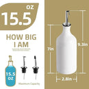 Sweejar Ceramic Olive Oil Dispenser Bottle, Opaque Oil Cruet Protects Oil to Reduce Oxidation, Suitable for Storage Oil, Vinegar, Coffee Syrups & Other Liquids, Pack of 1, 15.5 Fl Oz (Beige) by CozyNest Decor